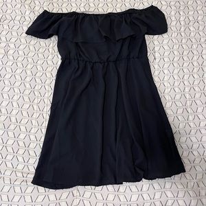 Off The Shoulder Black Dress